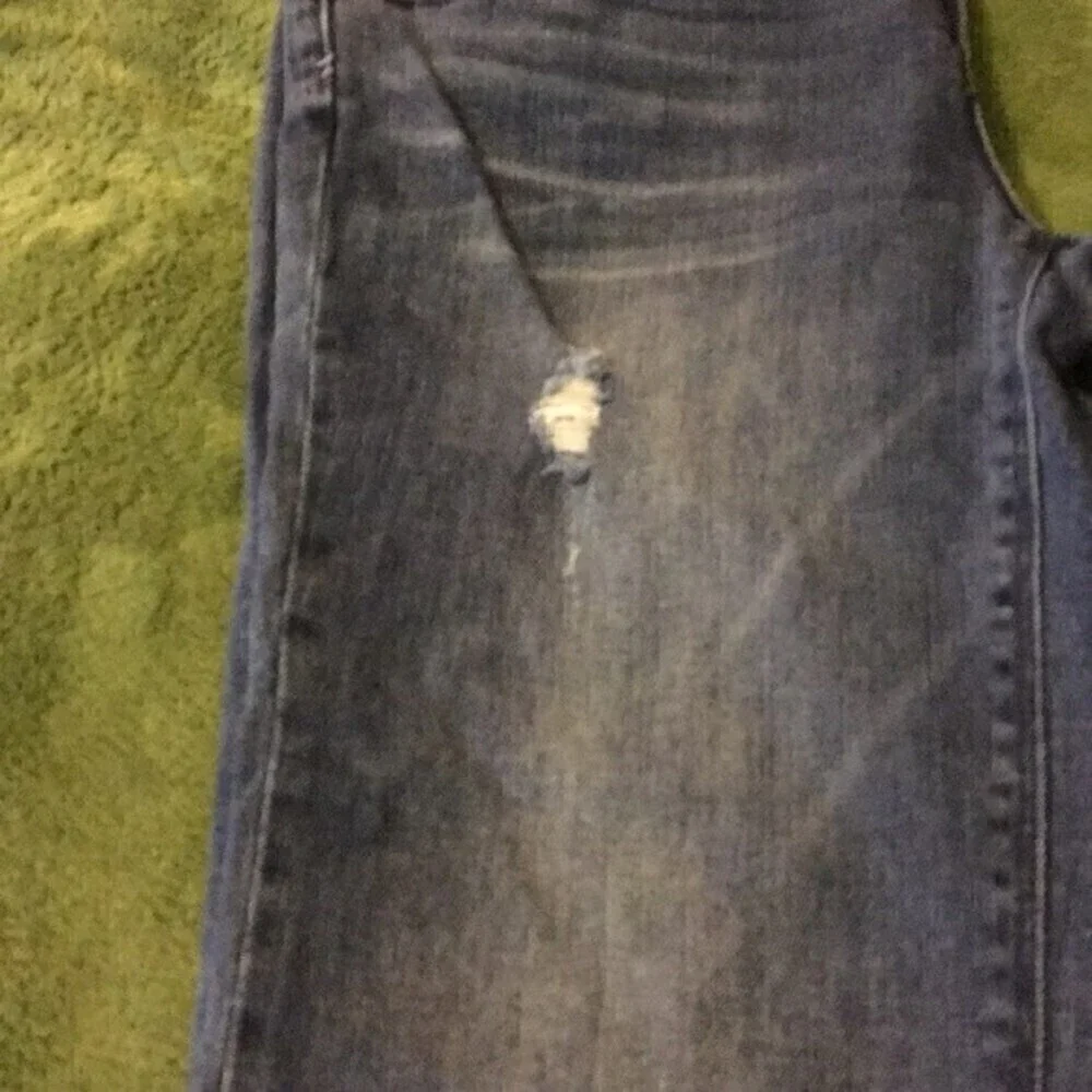 Eva Mendez Blue Boyfriend Jeans Size 6 Distressed Relaxed Boho